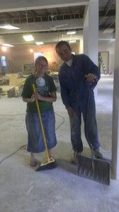 Mark and I in the midst of the remodeling
